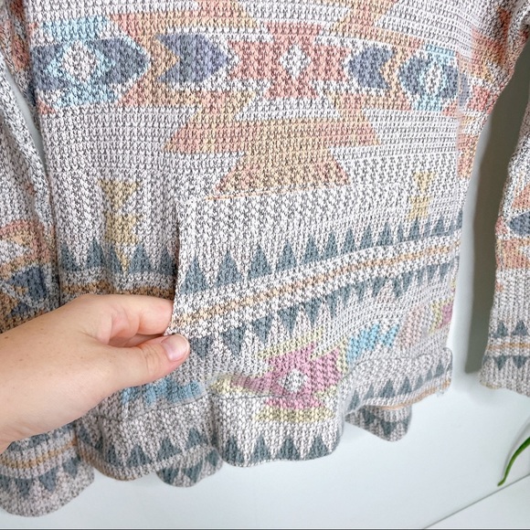 Aztec Print Pullover Hoodie Sweater - Picture 6 of 10